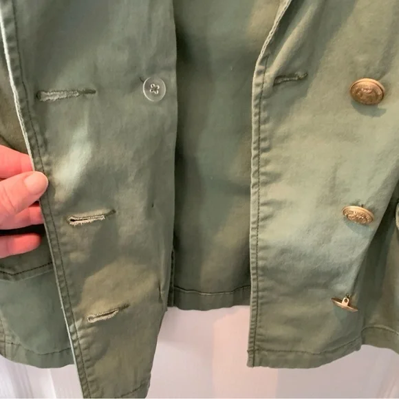 CAbi Green Sargent Military Jacket Style 326 Medium - Picture 15 of 16